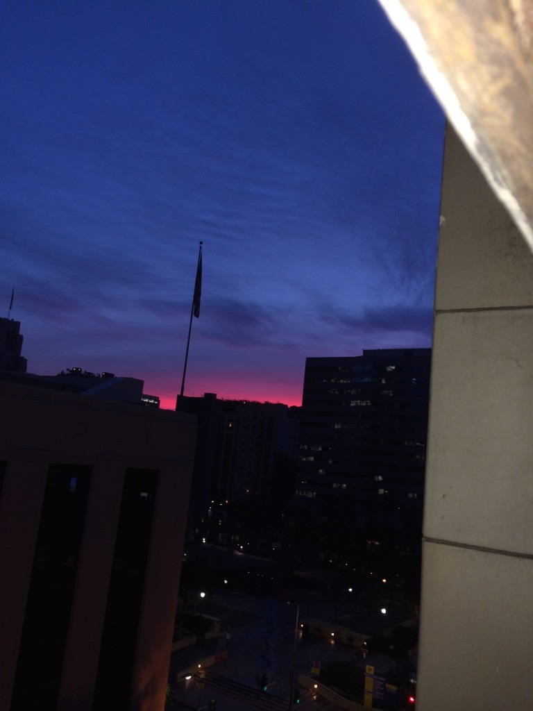 Sunrise in Downtown Los Angeles