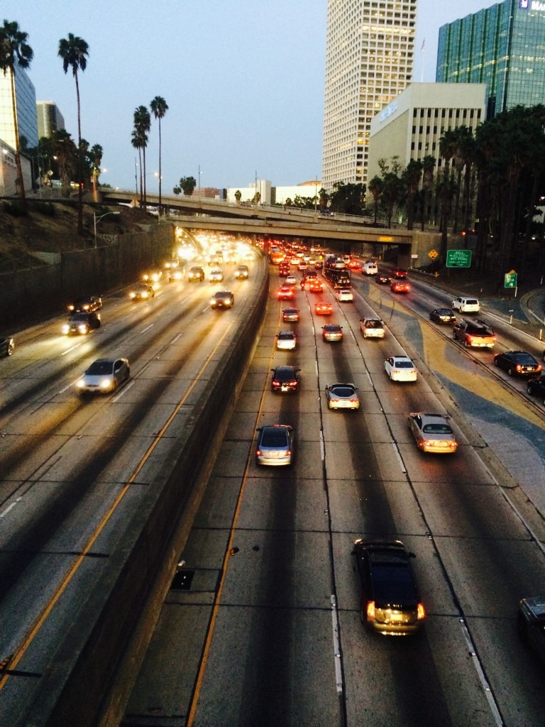 Traffic in Downtown Los Angeles