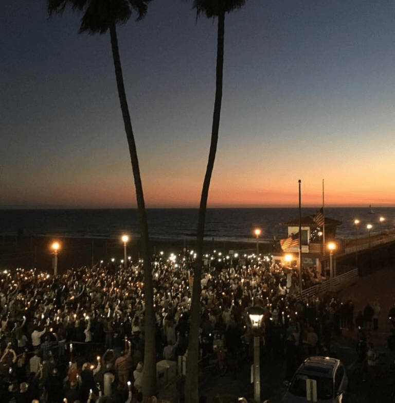 Candlelight vigil for the victims of the Las Vegas tragedy